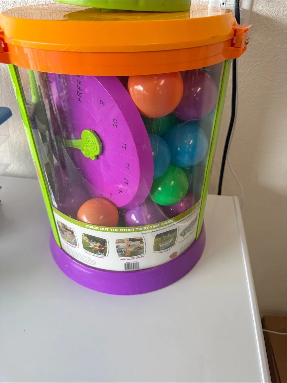Bucket Bingo Kids Game - Colorful Orange, Purple & Green Play Set